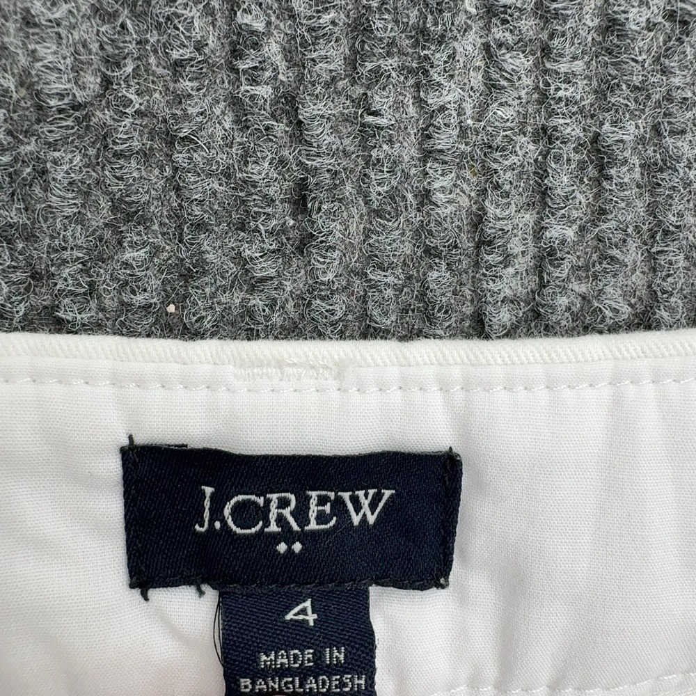 J Crew Shorts Womens 4 White Cotton Chino Casual Classic Preppy - Picture 2 of 6